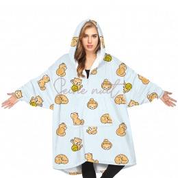 Sweat à Capuche Bleu Clair