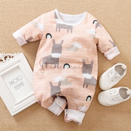 Pyjama Bébé une Pièce à Manches Longues et Imprimé Intégral