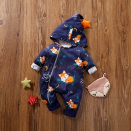 Pyjama Bébé une Pièce en Coton Renard Neuf
