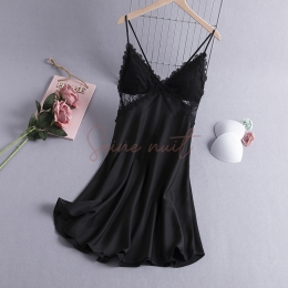 Nouveaux Pyjama Femme Sexy à Dos Ouvert en Soie Glacée