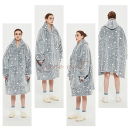 Sweat Plaid Adulte Geant Gris Lumineux