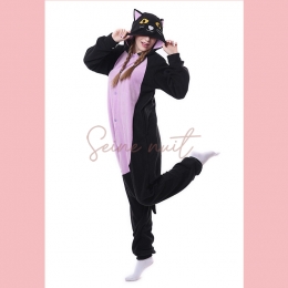 Combinaison Pyjama Chat de Minuit Violet