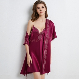 Pyjama Soie Femme à Fines Bretelles