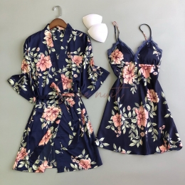 Pyjama Deux Pièces Sexy Imprimé Noir